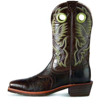 Ariat Heritage Roughstock - Western Laarzen Zwart / Groen Heren - 14968-899